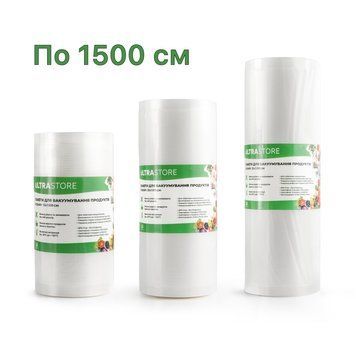 Пакеты для вакууматора Набор 3 размера Рул_1500*15+20+25 фото